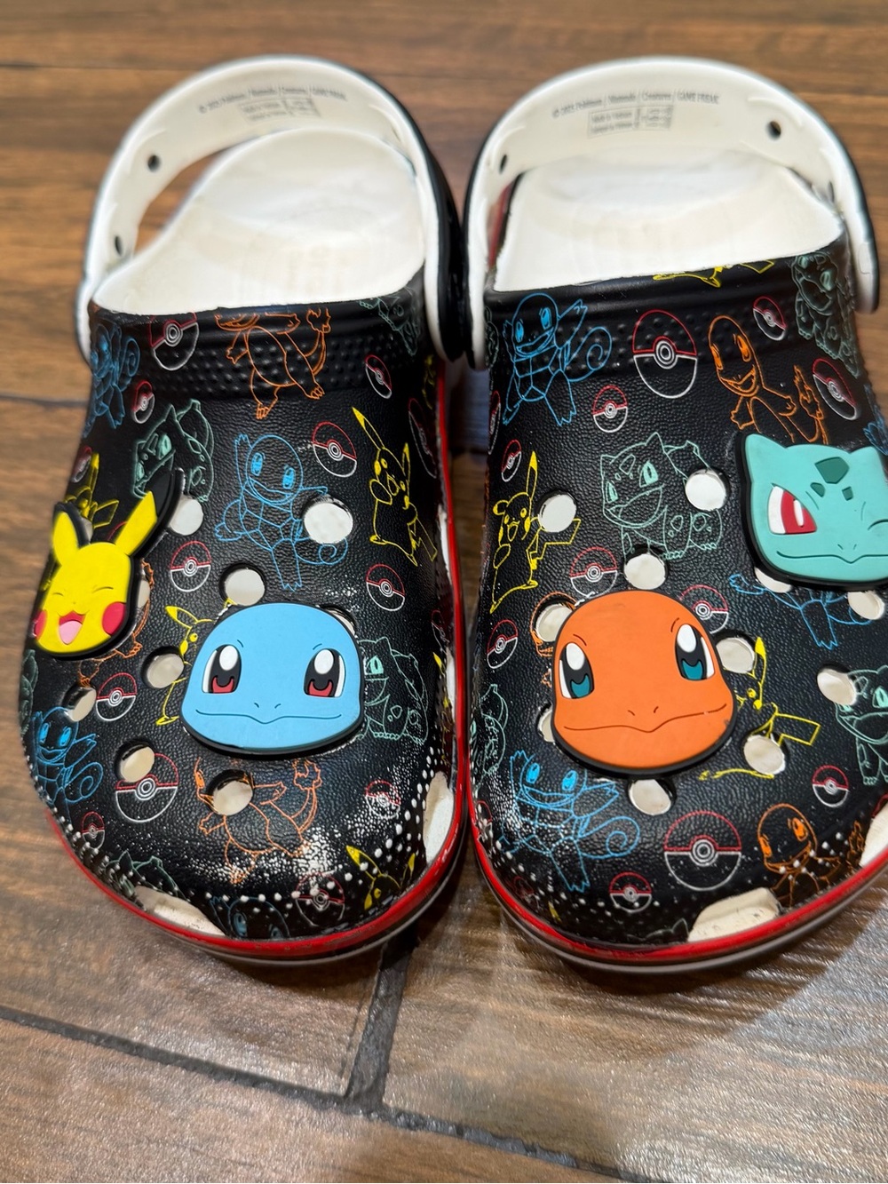 Kids Black Pokémon Crocs (size 13)